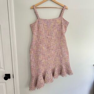 NWT Likely Manon Dress Tweed Rose Shadow Multi Size 14